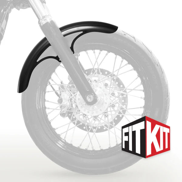 Klock Werks 19" Tire Hugger Front Fender Fit Kit for Harley-Davidson 2006-2017 Dyna and 2018-2026 Softail Street Bob