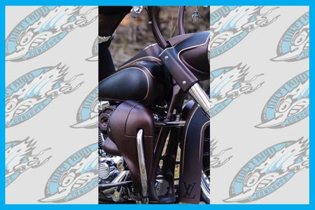 Dirty Bird Softail Leg Warmers 8″ with Custom Crash Bar 2001 To 2017