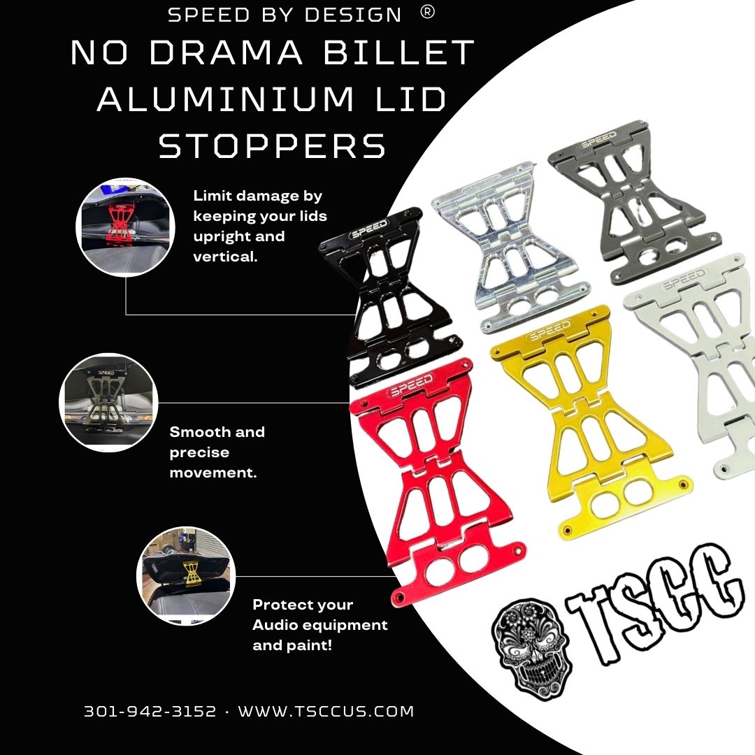 Speed by Design NO DRAMA BILLET ALUMINIUM LID STOPPERS