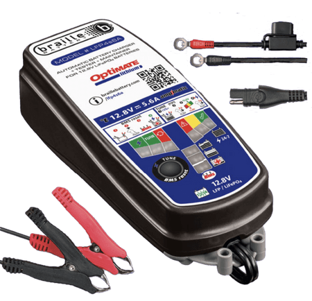 Braille TM-393 12V 6A Lithium Battery Charger and Maintainer