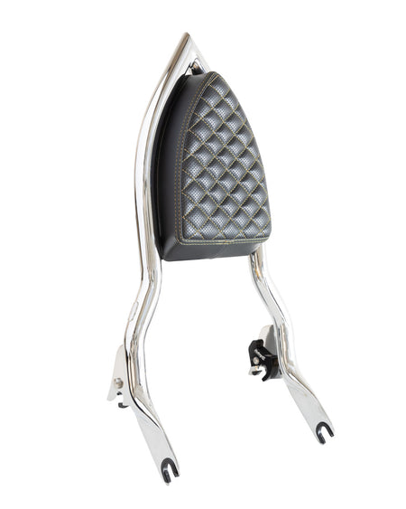 Factory 47 Diablo Backrest Diamond Stitched fits 2009-2024 Baggers