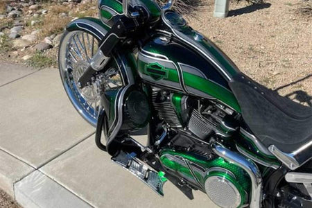 Dirty Bird Softail Leg Warmers 8″ with Custom Crash Bar 2001 To 2017