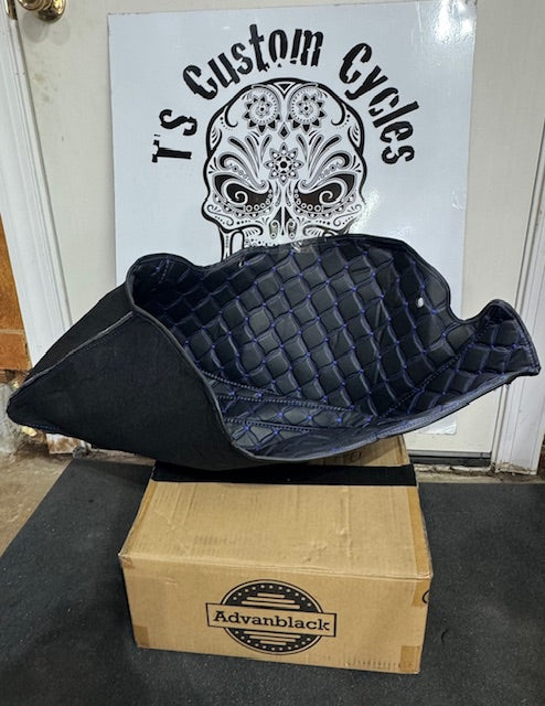 *Advanblack Demo*  CUSTOM STITCHING LINER KIT FOR 2014+ OEM FACTORY STOCK NON STRETCHED SADDLEBAG BOTTOMS