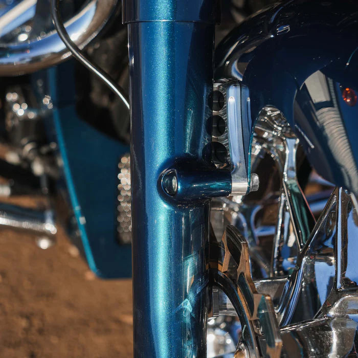 Klock Werks Steadfast Tire Hugger Front Fender Mounting Blocks for Harley-Davidson 2014-2026 Street Glide, Road Glide and Road King