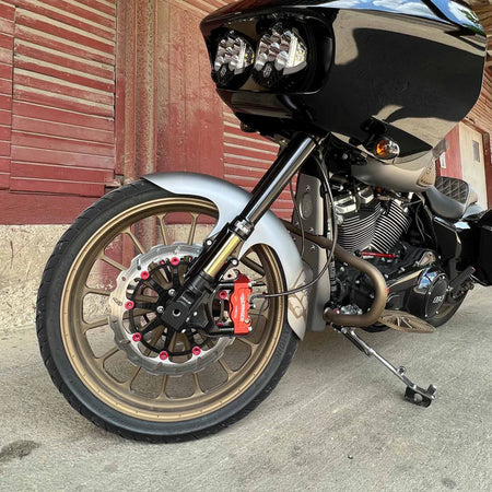 Klock Werks Steadfast Tire Hugger Front Fender Mounting Blocks for Harley-Davidson 2014-2026 Street Glide, Road Glide and Road King
