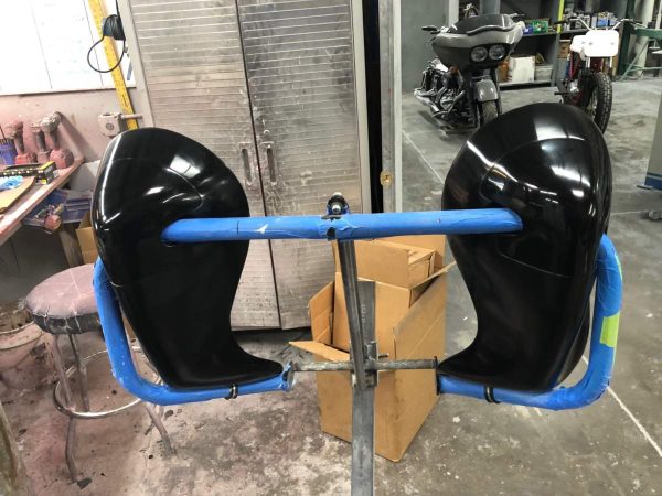 Dirty Bird Softail Leg Warmers 8″ with Custom Crash Bar 2001 To 2017