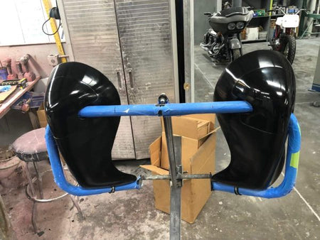Dirty Bird Softail Leg Warmers 8″ with Custom Crash Bar 2001 To 2017