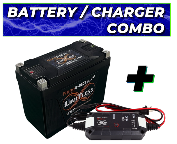 Nano -HD SLv2 12AH Motorcycle / Power sports Battery With 3.5A Battery Maintainer (BCI 20 Case)