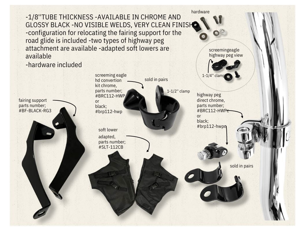Iron Hold Longhorn Engine Guard for HD Tourin, Freewheeler and RG3