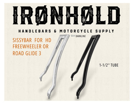 Iron Hold Darkline Sissybar for Freewheeler and RG3