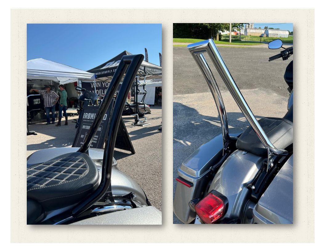 Iron Hold Darkline Sissybar for HD Touring
