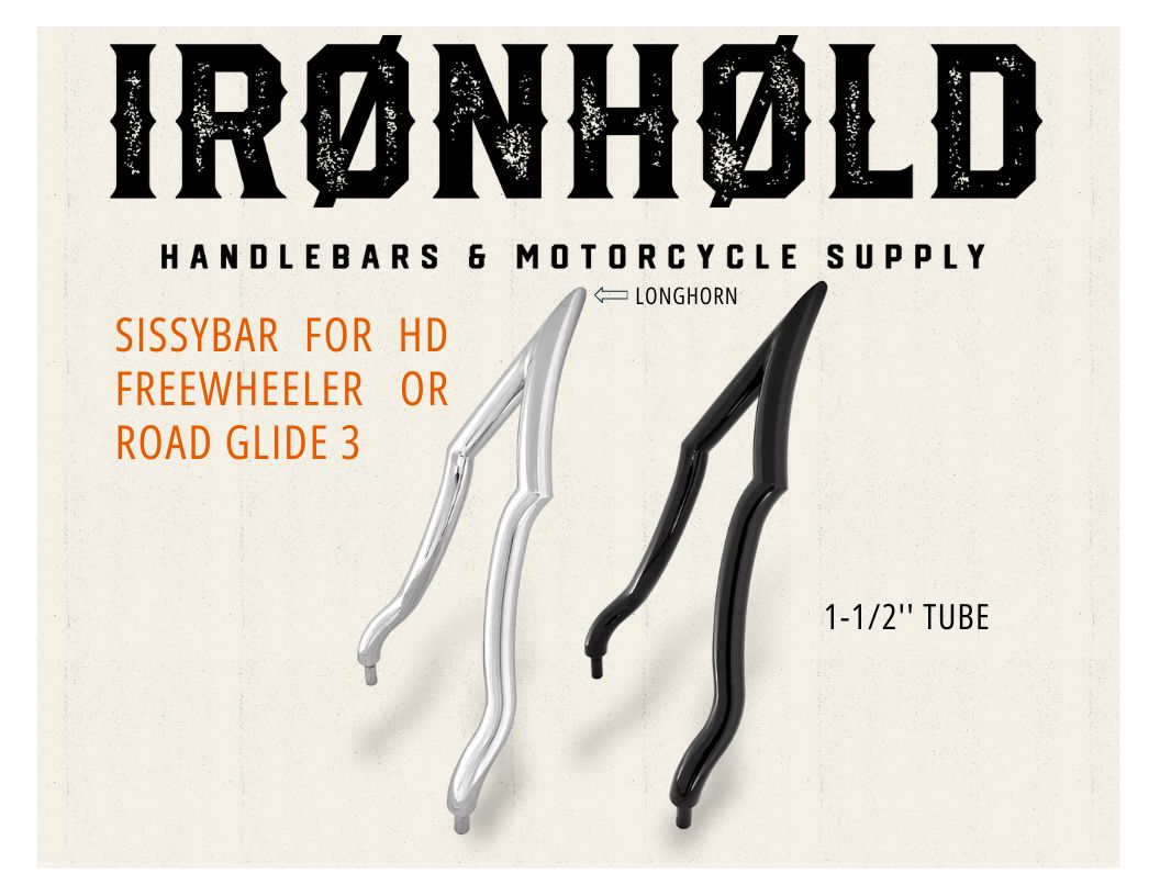 Iron Hold Longhorn Sissybar for Freewheeler and RG3