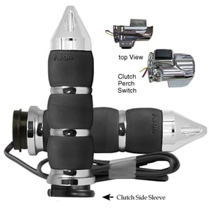 AVON Air Cushion Anodized or Chrome Spiked Heated Grips