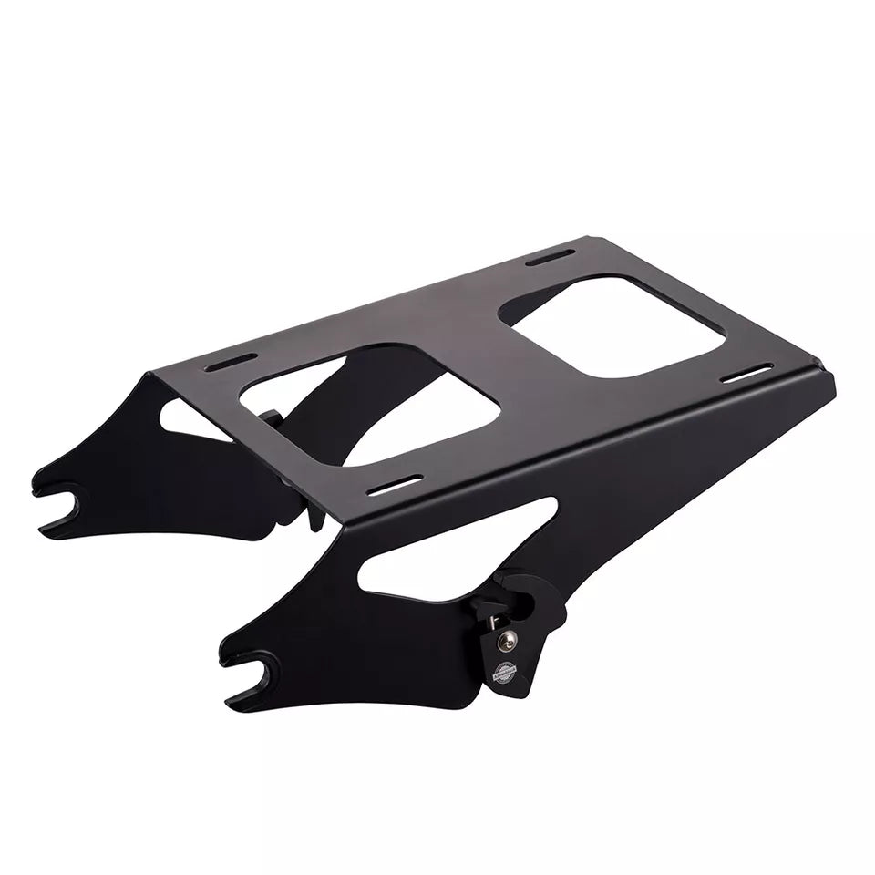 *Advanblack *  BLACK DETACHABLE TWO UP TOUR PACK MOUNTING RACK HARLEY TOURING '09-'24